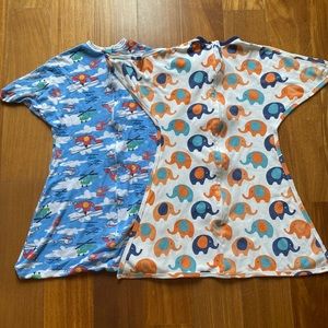 Sleeping Baby Zipadee Zip - Lot of 2. Size medium. Elephant & helicopter